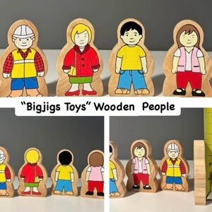 “Bigjigs Toys”Wooden People Set - Multicolor